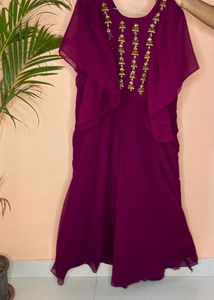 Gorgeous Embroidered Purple Gown