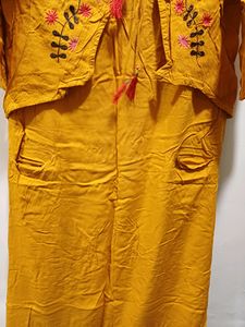 Yellow Kurti With Attach Jacket Style For Women