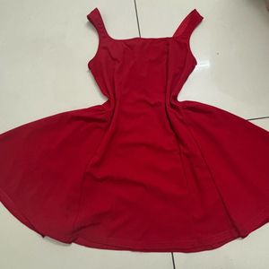 Chic Red A-Line Dress