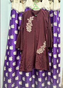 Maroon coord set with Elegant Embellishments