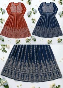 combo of Royal Blue and Red kurti