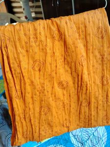 Orange Dupatta with Print