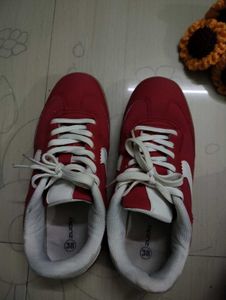 Red & White Sneakers - Size 38