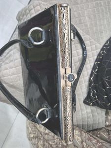 Vintage Silver Rose Handbag