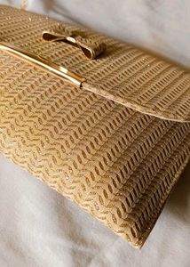Gold Bow Sling Bag