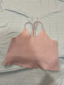 Ribbed Halter Neck Tank Top