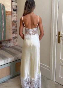 Cream Lace Overlay Maxi Dress