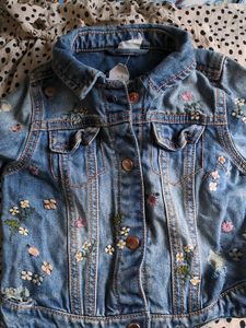 Cute Embroidered Denim Jacket
