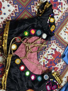 Black Embroidered Mirror Work chaniya choli