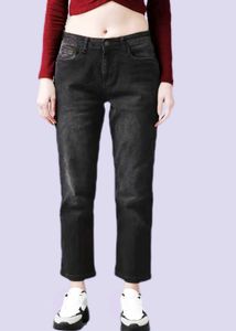 Roadster Charcoal Grey Boyfriend Jeans
