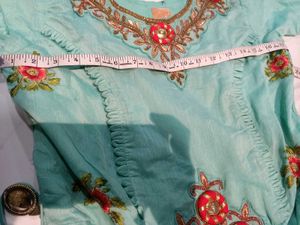 Elegant Embroidered Light Blue one pc S