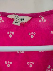 ITSE Vibrant Pink Printed Kurta Set