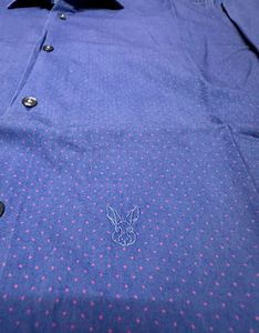 Rare Rabbit Men's Blue Patterned Dress Shirt