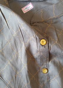Gray Color Huida Straight Kurta, Half Sleeves
