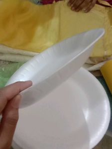 Disposable White form Paper Plates 20 plate