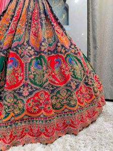 Stunning Peacock Print Lehenga Choli
