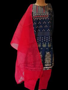 New Elegant Printed Kurta Set with Dupatta