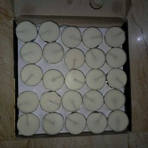 White Tealight Candle Set of 50 pcs