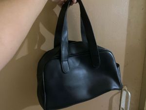 Chic Black Faux Leather Handbag