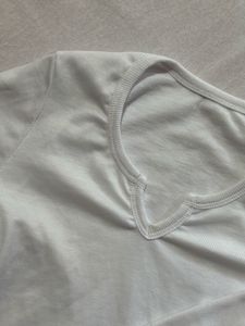 White Long Sleeve Henley Top