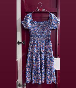 Floral Smocked Midi Dress
