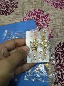 3 Pairs Flower Hair Clips