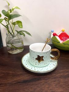 Moon & Star Designer Coffee Cup with Saucer - 1 Se