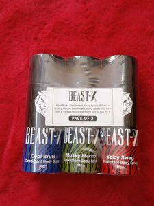 BEAST-X Deodorant Body Spray Pack of 3