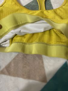 H&amp;M sports Bright Yellow Athletic  Bra