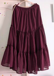 Burgundy Dress with Gold Sequins