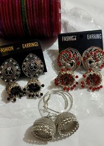 Combo Jhumki Or Bangles