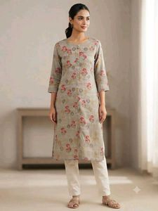 Elegant Floral Print Kurti