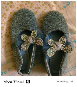Sparkly Bow Flats for Girls