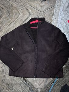 Cozy Brown Faux Suede Jacket