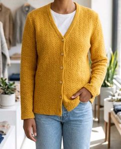 Mustard Yellow Knit Cardigan