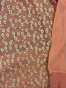 Orange Lace Detail Top