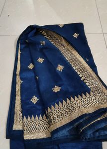 Embroidery Light Weight Saree With Blause One Time