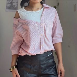 Pink Striped Button-Down Shirt