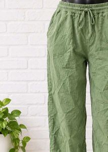 Women's Green Wide Leg Pants