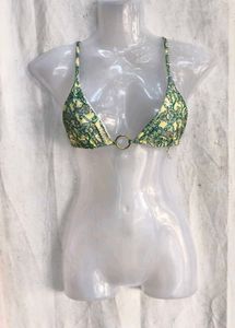 25810. Paisley Print Bikini Top with Gold Ring