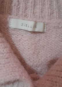 Pink Collared Knit Cardigan