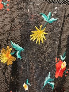 sequence Floral Embellished T-Shirt