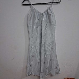 Light Blue Butterfly Print Nightgown