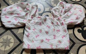 Cute Puff Sleeve Cropped Top