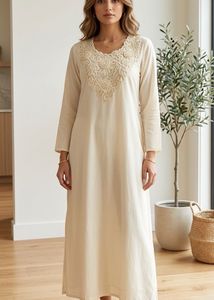 Embroidered Cream Tunic
