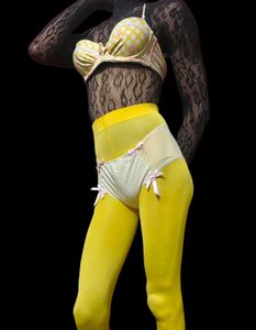 Cute Yellow Polka Dot Bra &amp; Panty Set