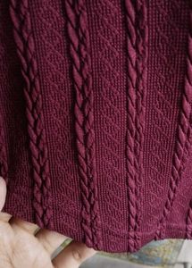 Maroon Textured Cropped Top