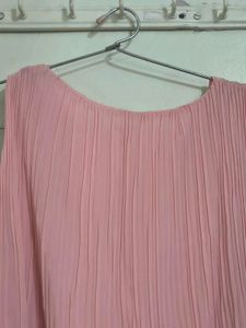 Pleated Pink Top