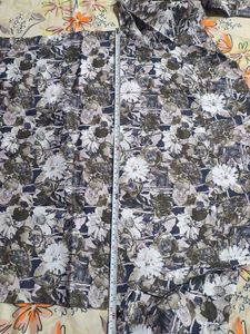 Floral Print Men's Button-Down Shirt
