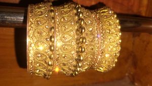 Exquisite Golden Bangles Set
